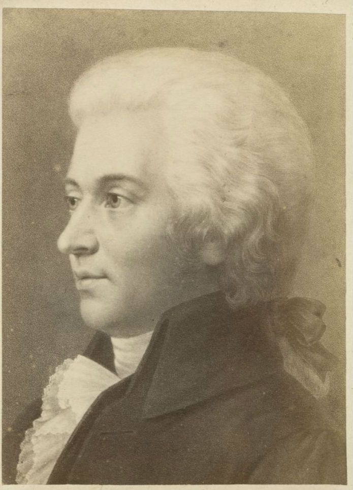 Black &amp; white portrait of Mozart
