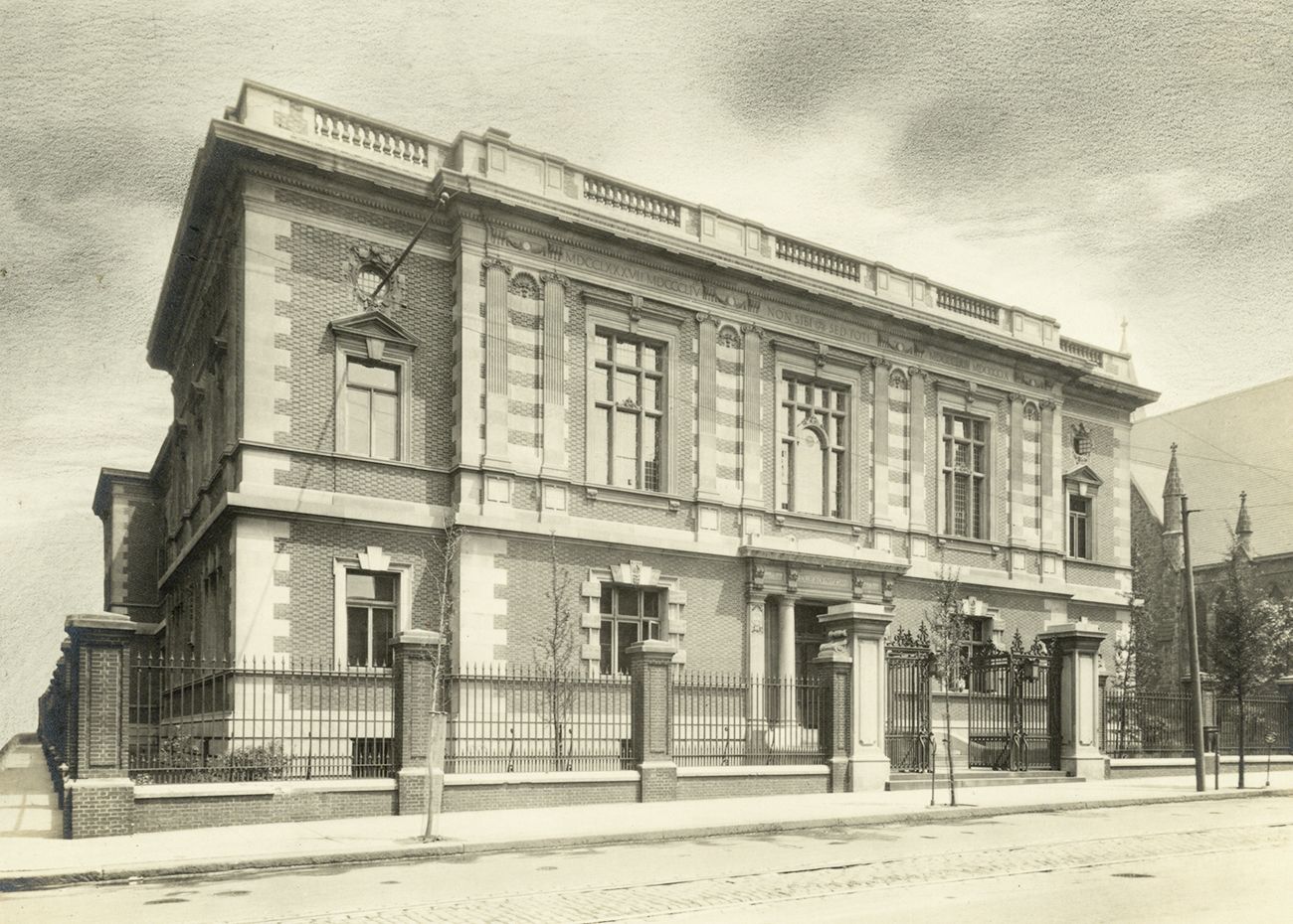 Historical image of the College building at 19 S 22nd Street