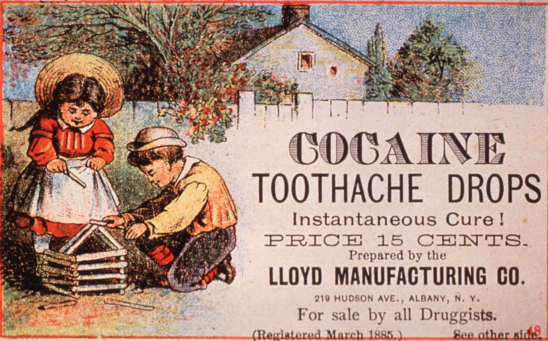 Vintage Cocaine Toothache Drops advertisement 